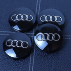 Audi vannekeskiöt – Kromi-Musta – 60mm (4kpl sar - pikkukuva 1