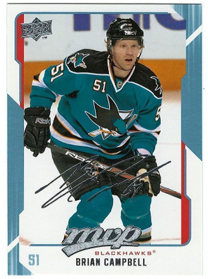 08-09 Upper Deck MVP #69 Brian Campbell Ex-Jokerit 2004-05