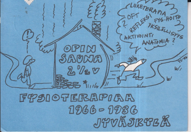 Jyväskylä, Opinsauna 2 1/2 v.  Piirroskortti , e37