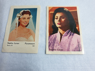 Hellas Jenkki keräilykortti Sophia Loren, 2 kpl