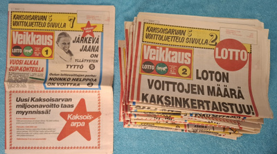Veikkaus-Lotto - 1986 täysi vuosikerta