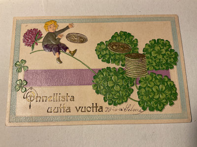 Postikortti Hyvää Uutta Vuotta! 1920-luku
