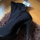 Mustat Stretch sukkamaiset Bootsit / Saappaat - koko 36 - pikkukuva 3