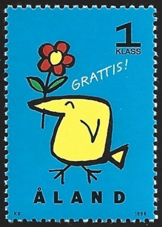Åland 1996 Tervehdys-postimerkit  1 lk ** LaPe 108