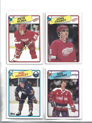 4 X TOPPS 1998 - HOUSLEY+KLIMA+LANGWAY+CHABOT