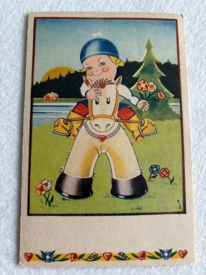 KUKKAKORTTI, Onnittelukortti 1946