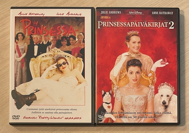 Prinsessapäiväkirjat 1&2 (2DVD) Anne Hathaway