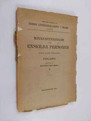 Mauritz Emil Fredrik Hallberg : Minnespenningar öfver ens...