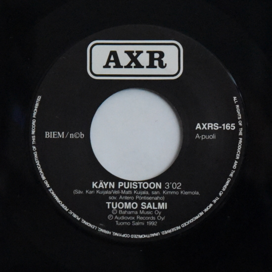 Single: Salmi, Tuomo - Käyn puistoon / Laulu Kemille