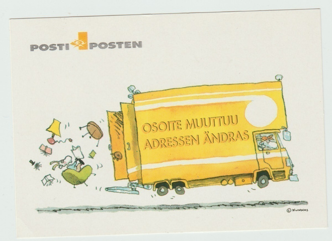 Mauri Kunnas / Posti : "Osoite muuttuu " (R)