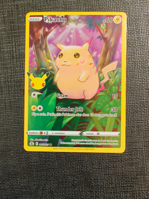 Pikachu 5/25 Full Art Pokemon Celebrations 25th Anniversary