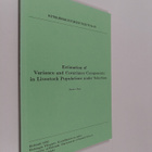 Jarmo Juga : Estimation of Variance and Covariance Compon... - pikkukuva 1