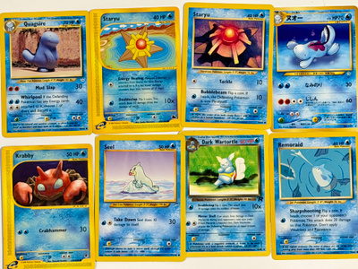 Pokemon Water Vintage 8 kpl – Team Rocket, Neo, Expedition