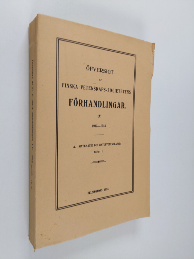 Öfversigt af finska vetenskaps-societens förhandlingar LV...