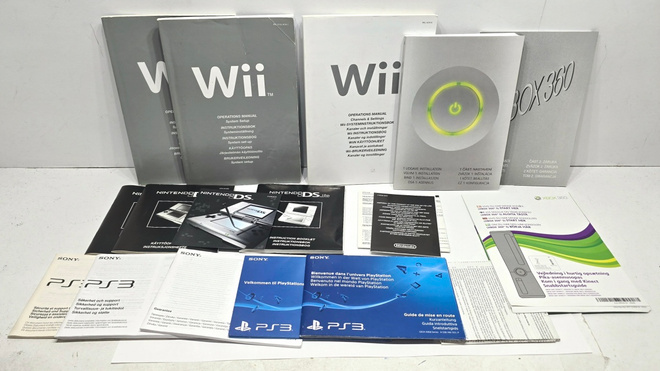 Konsolien ohjekirjoja (Wii, PS3, DS, Xbox 360)