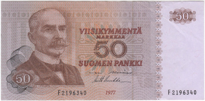50 Markkaa 1977 F-sarjaa, kl.6