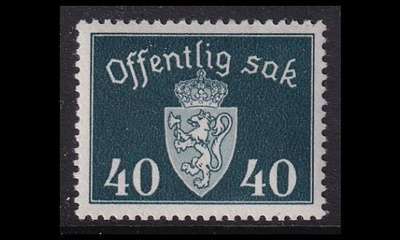 Norja 41 ** Virkamerkki 40 öre (1939)