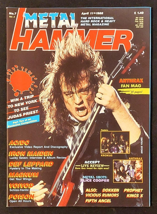 Metal Hammer 1988 - AC/DC , Krokus , Anthrax , Maiden