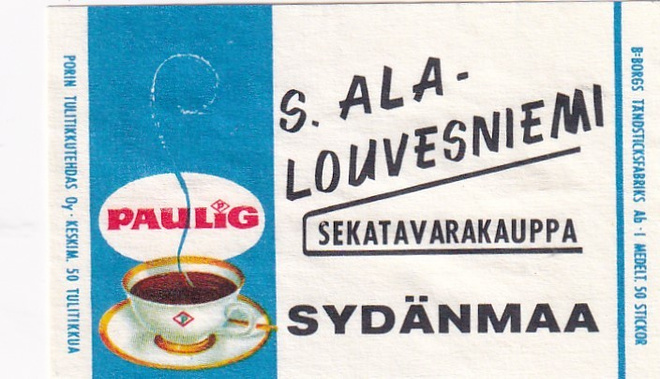 Sydänmaa. S. Ala - Louvesniemi . Paulig    b548
