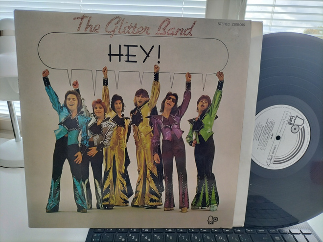 GLITTER BAND, Hey !  LP GER -74 SIISTI KUNTO !!