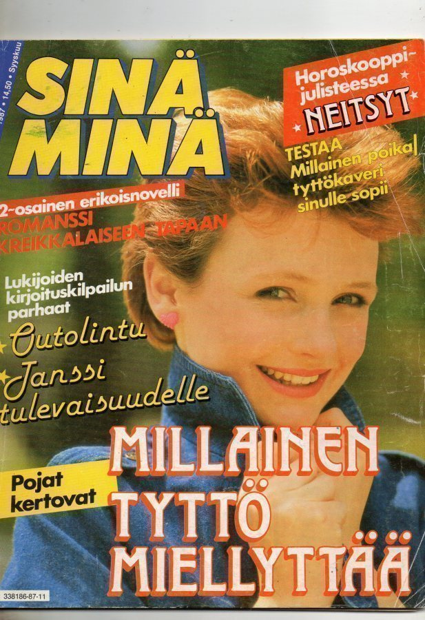 Sinä Minä n:o 11 1987 Millainen tyttö miellyttää. Outolintu.