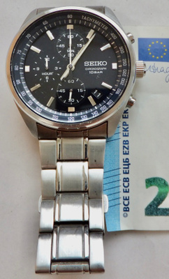 VANHA Kello Seiko Chronograph Waterresistant 10 bar ISO UPEA