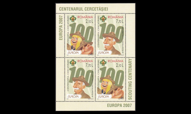 Romania 6190-1BL396_I ** Europa partio (2007)