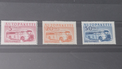 1952 AUTOPAKETTIMERKKEJÄ ERÄ *, LAPE 6 JA 7 JA 8