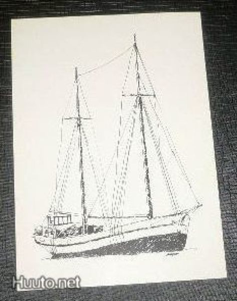 Purjevene/Myydään m/aux Valborgin hyväksi/vene 79 leima(K10)