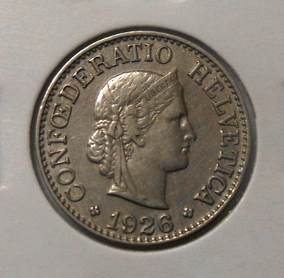 Switzerland. 10 rappen 1926.