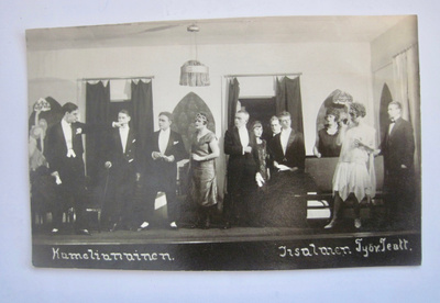 VANHA Postikortti Iisalmi Teatteri 1920-l