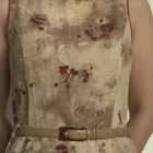 Voglia beige mekko tummanpunaisilla ruusuilla koko 36 - pikkukuva 4