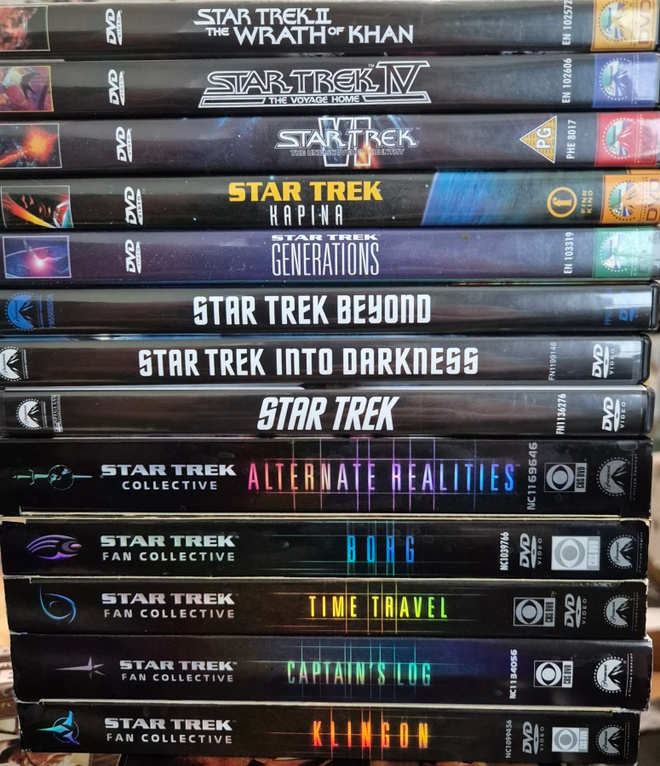 Star trek,fan collective 1-5 + 8 Elokuvaa-DVD