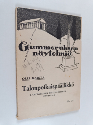 Olli Karila : Talonpoikaispäällikkö : yksinäytöksinen his...