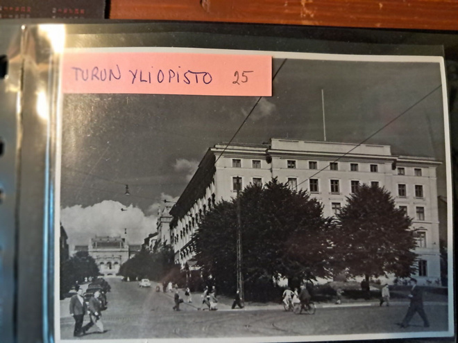 Turku, yliopisto,  kulkematon vanha kortti.