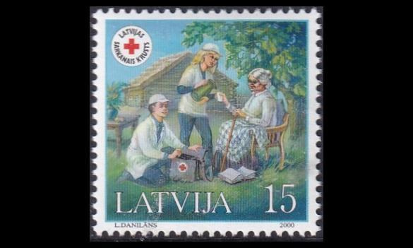 Latvia 533 ** Punainen Risti (2000)