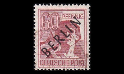 Berlin 14 o Musta päällepainama 60 Pf (1948)