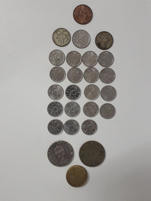 Ruotsi, 26 kolikkoa, krone, öre