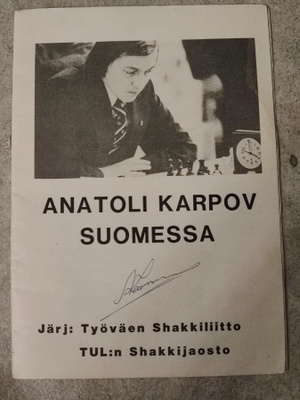 Anatoli Karpov Suomessa Signeerattu