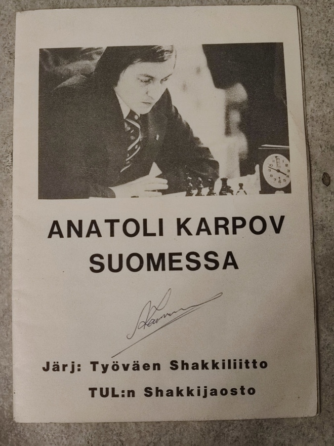 Anatoli Karpov Suomessa Signeerattu