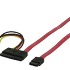 HQ Yhdistelmäkaapeli 7-pin SATA + Molex - 7+15pin SATA, 1m - pikkukuva 2