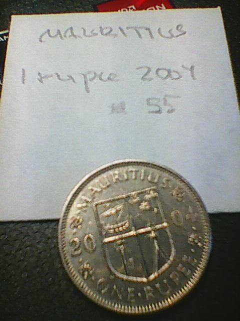 Mauritius 1 rupee 2004, km#55
