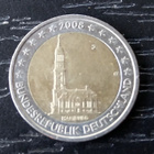 Saksa Hampuri erikoiskolikko 2€ 2008 juhlaraha - pikkukuva 1