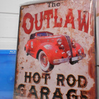 METALLIKYLTTI OUTLAW HOT ROD GARAGE 25 X 33CM	(45 028)	(met- - pikkukuva 2