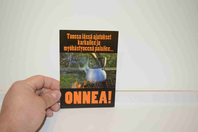Postikortti (K) kahvipannu onnea
