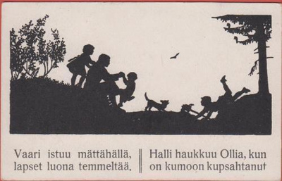 Vaari istuu mättähällä .. -