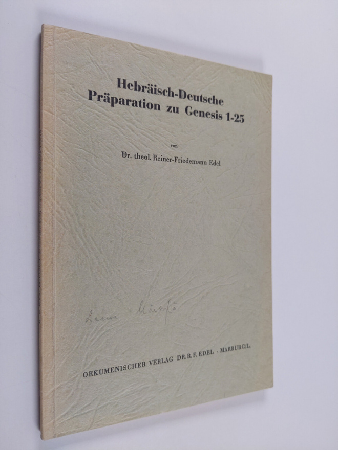 Reiner.Friedemann Edel : Hebräisch-Deutsche Präparation z...