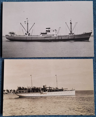 Laiva Kaksi vanhaa korttia.