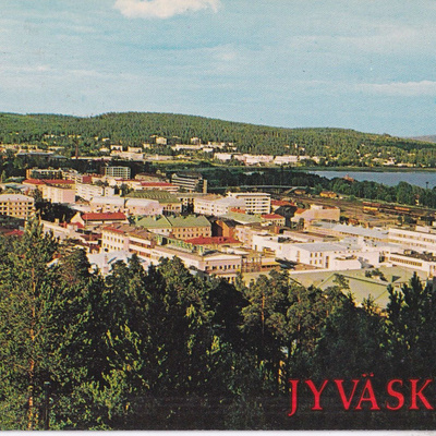 Jyväskylä. Ilmakuvakortti, vaakuna. e281
