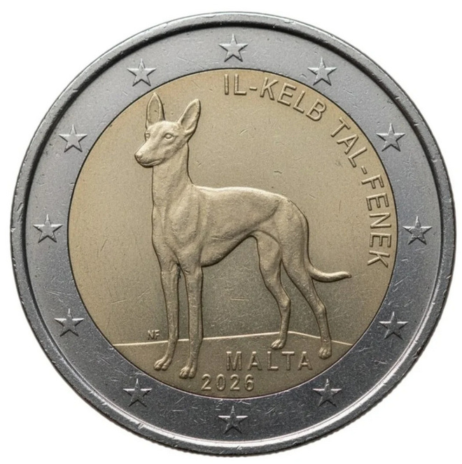 ** MALTA 2€ 2026 Faaraokoira pillerissä **